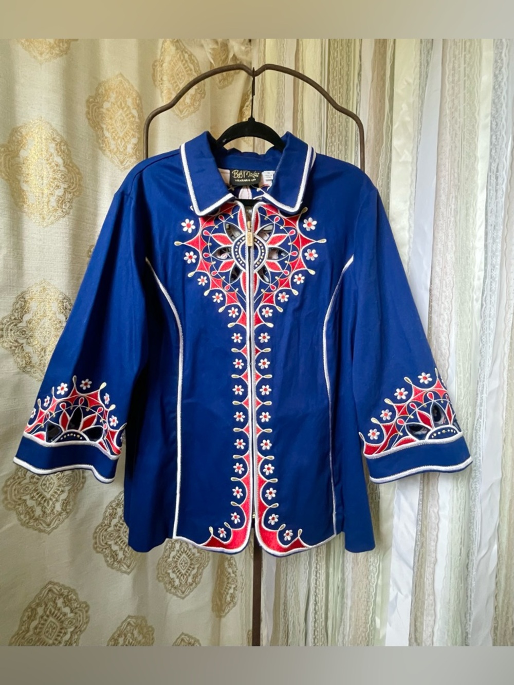 Vintage Bob Mackie Wearable Art Embroidered Jacket